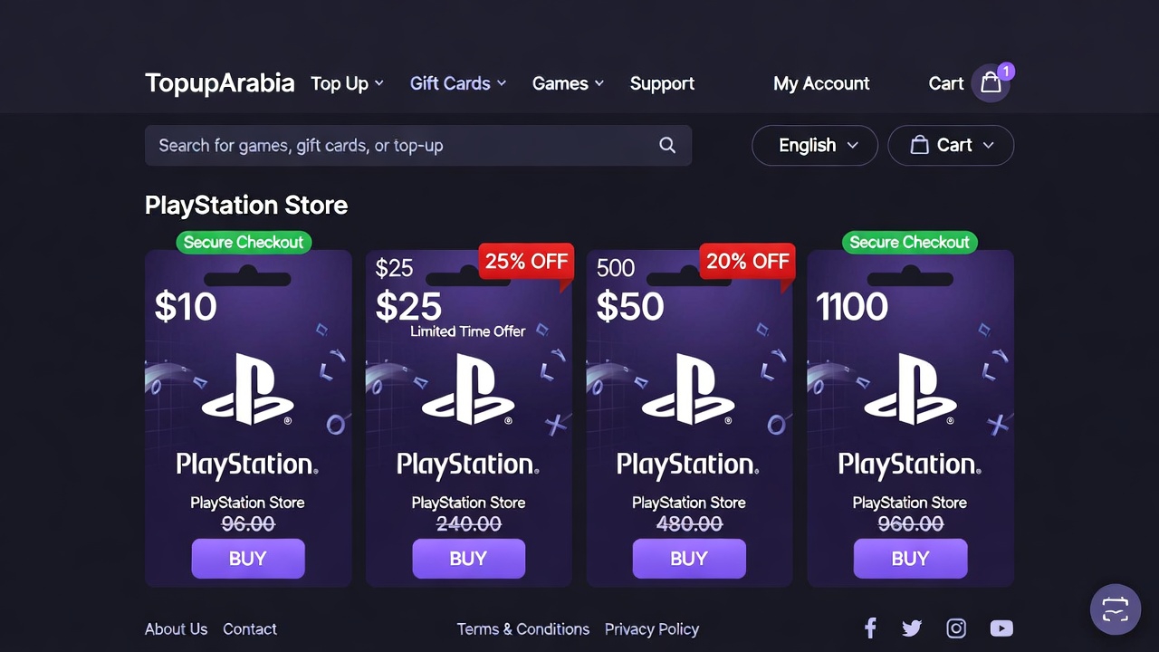 بطاقات بلايستيشن للبيع